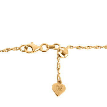 Italienische Singapur-Kette, 925 Silber vergoldet, ca. 60 cm, ca. 2,98g