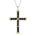 AA Schwarzer Spinell Schmuckset ca. 50 cm ca. 5.70 ct