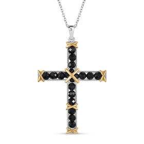 AA Schwarzer Spinell Schmuckset ca. 50 cm ca. 5.70 ct