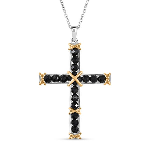 EverTrue AA schwarzer Spinell Anh&auml;nger mit 50cm Kette - 5,70 ct.