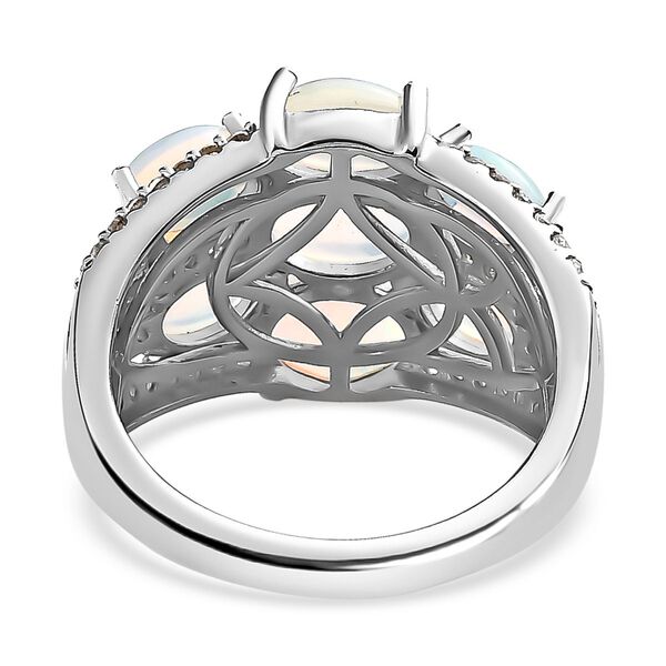Natürlicher, äthiopischer Welo Opal Ring, 925 Silber platiniert (Größe 20.00) ca. 3.44 ct image number 6