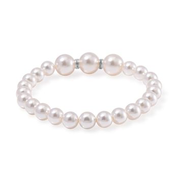 Wei&szlig;es Muschelkernperle Schmuckset