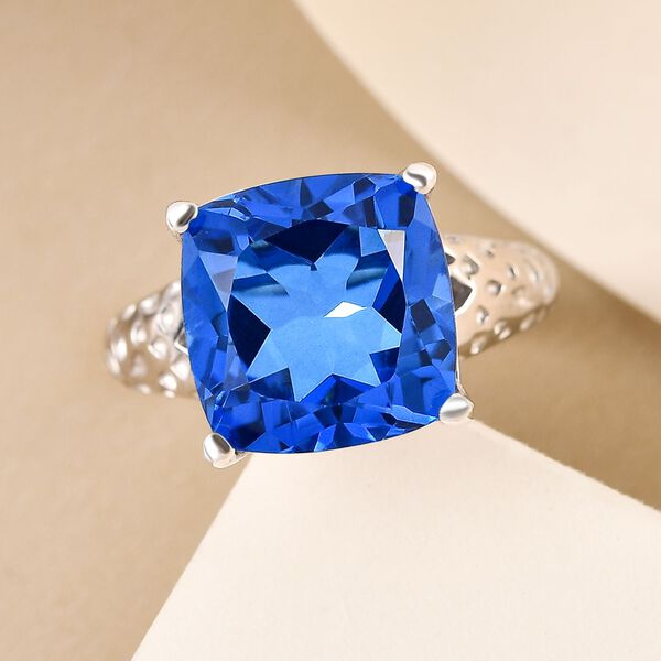 Ceylonfarbener Quarz Ring, 925 Silber platiniert - 6,64 ct.&nbsp; image number 2