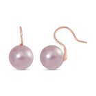 Rosa Muschelkernperle Ohrringe 925 Silber rosévergoldet