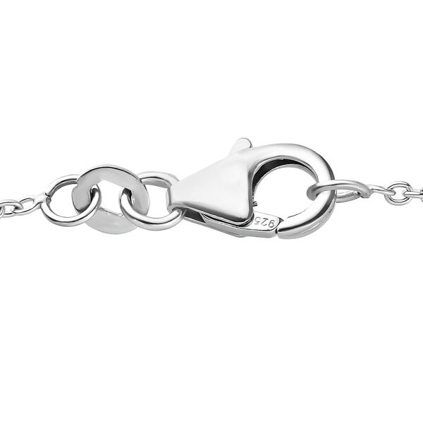 Natürlicher Moldavit-Anhänger mit Kette, 925 Silber, 925 Silber platiniert ca. 7,07 ct image number 6