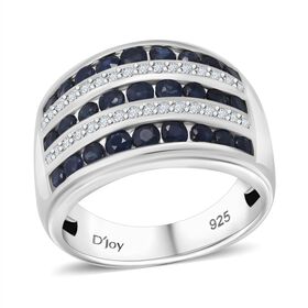 Kanchanaburi blauer Saphir und Zirkon-Ring - 2,28 ct.