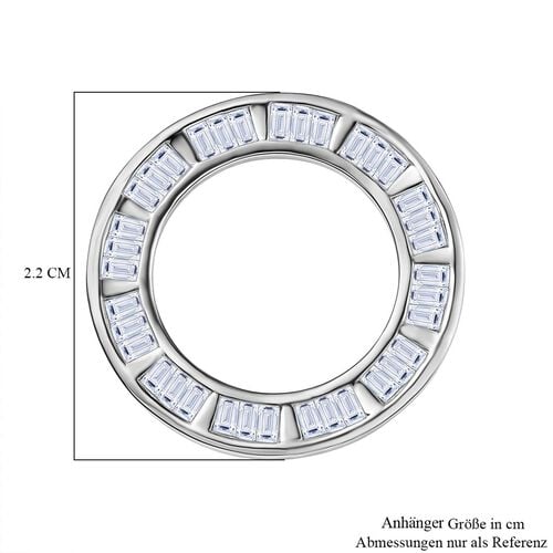 Lab Grown Diamant VS Anhänger 950 Platin ca. 1,51 ct. image number 5