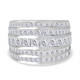LUSTRO STELLA weißer Zirkonia-Ring -  	6,81 ct.