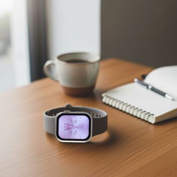 Smartwatch HW mini 2, Set 8 St&uuml;ck, 4,45cm Display, 22,86cm, silberfarben.