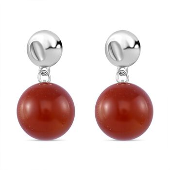 Rote Achat-Ohrringe - 56 ct.