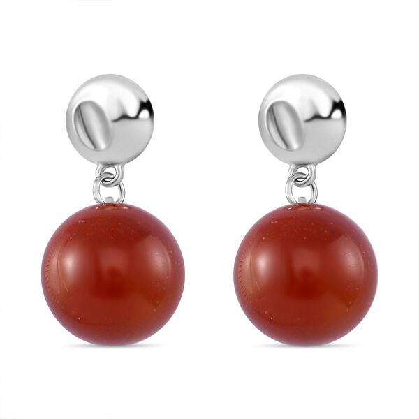 Rote Achat-Ohrringe - 56 ct.