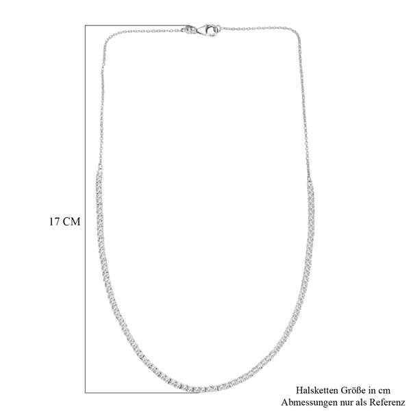 LUXURIANT VS-EF Labor Diamant 50cm Halskette, 925 Silber rhodiniert - 4,14 ct. image number 6