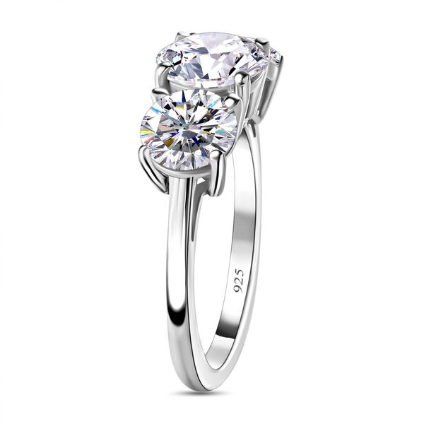 Moissanit Schmuckset, 925 Silber platiniert - 7,19 ct. image number 11