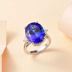 RHAPSODY AAAA Tansanit und VS-EF Diamant Ring in 950 Platin - 14,93 ct.