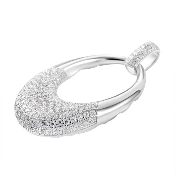 LUSTRO STELLA - Weißer Zirkonia Anhänger, 925 Silber rhodiniert image number 2