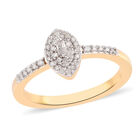 Diamant Ring 925 Silber Gelbgold-Überzug image number 0