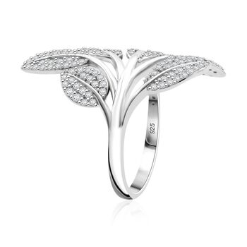 LUSTRO STELLA -  Wei&szlig;er Zirkonia Ring, 925 Silber rhodiniert (Gr&ouml;&szlig;e 19.00)