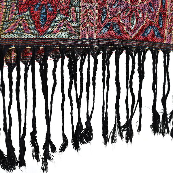 100% Viskose Paisley-Schal, Schwarz image number 4