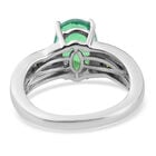 Pfau Triplett Quarz und Natürlicher Chromdiopsid Ring 925 Silber platiniert  ca. 2,41 ct image number 5