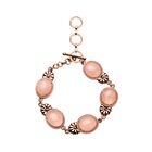 Rosenquarz-Armband, ca. 20 cm, roséfarben, ca. 40,00 ct