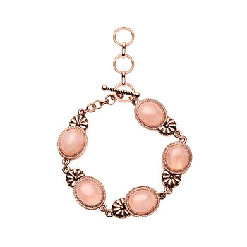 Rosenquarz-Armband, ca. 20 cm, ros&eacute;farben, ca. 40,00 ct