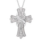 Weißer Diamant P3 Anhänger 925 Silber platiniert ca. 0,50 ct.