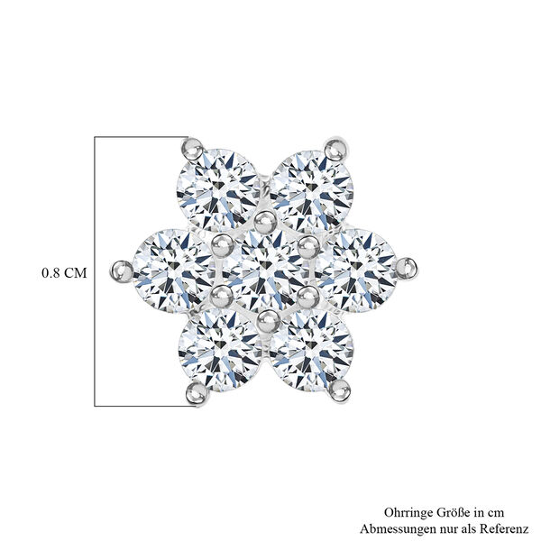 LUSTRO STELLA wei&szlig;e Zirkonia Ohrringe image number 4