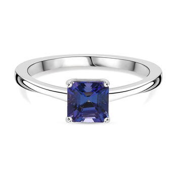 D'Joy AA Tansanit Ring 925 Silber rhodiniert (Gr&ouml;&szlig;e 19.00) ca. 0,63 ct