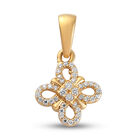 88 Facetten Moissanit Anhänger 925 Silber vergoldet ca. 0,20 ct