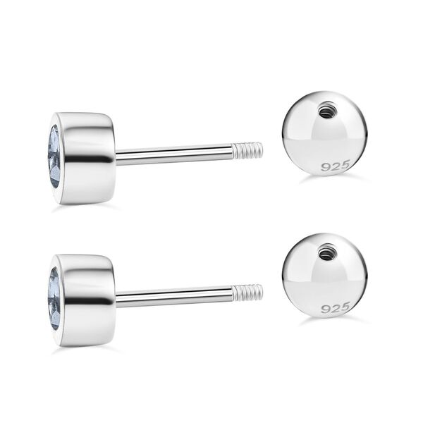 Aquamarin Ohrringe, 925 Silber rhodiniert - 0,51 ct. image number 4