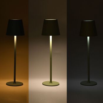 Wiederaufladbare, dimmbare Metall-Tischlampe, 11x38cm, Gr&uuml;n