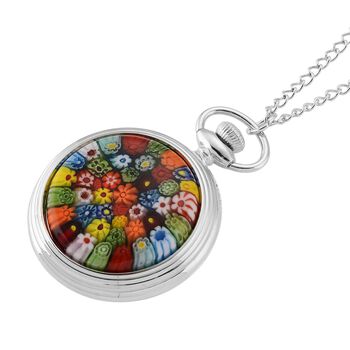 STRADA - Mehrfarbiges Murano-Stil Glas Uhren 91.4 cm Eisen