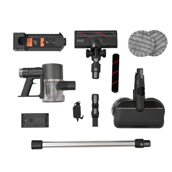 Akku-Staubsauger, BLDC Digitalmotor, 150W, 22,2V, &Uuml;berhitzungs- und Staubschutz, Grau image number 5