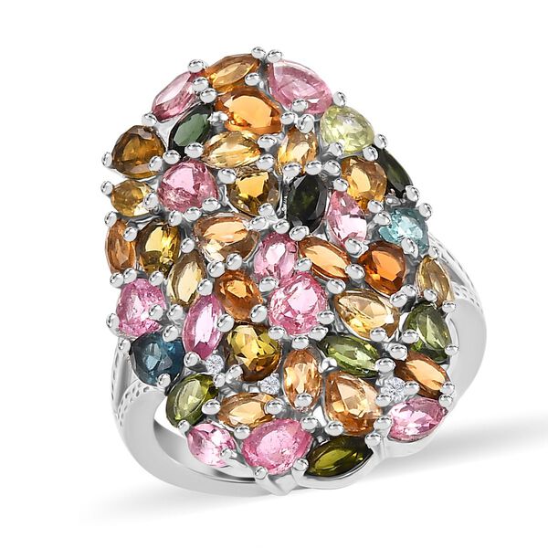 Multi-Turmalin und Zirkon Ring - 5,09 ct. image number 4