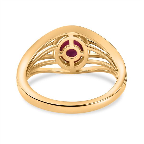 AA Afrikanischer Rubin (Fissure gef&uuml;llt) Ring 925 Silber 750 Gelb Vermeil (Gr&ouml;&szlig;e 17.00) ca. 2,05 ct image number 6