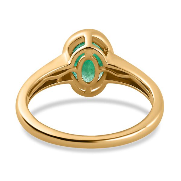 AAA Smaragd und Diamant Ring - 1,21 ct. image number 6