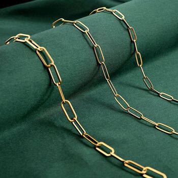 EVER TRUE 3er-Set- Stacking B&uuml;roklammerketten in Goldton