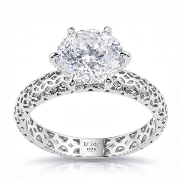 D'Joy Moissanit Ring 925 Silber rhodiniert (Gr&ouml;&szlig;e 18.00) ca. 2,23 ct image number 3