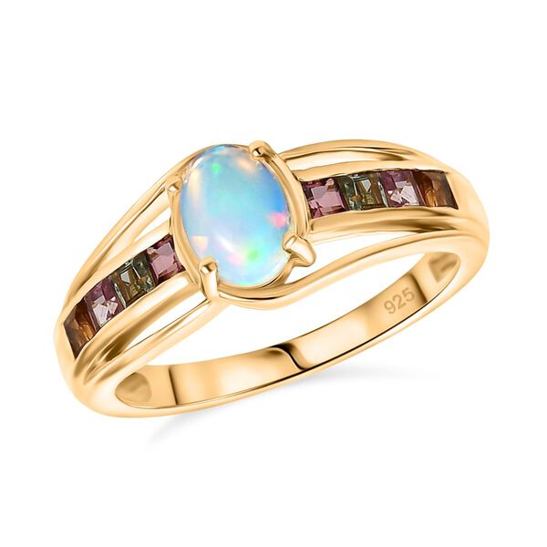 AA Nat&uuml;rlicher, &auml;thiopischer Welo Opal und Multi-Turmalin Ring - 0,95 ct. image number 3