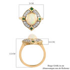 Natürlicher Äthiopischer Opal und Mehrfarbig Edelsteine Ring 925 Silber Vermeil image number 6
