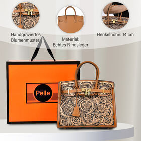Grand Pelle  - Designer-inspirierte Echtleder Handtasche, braun