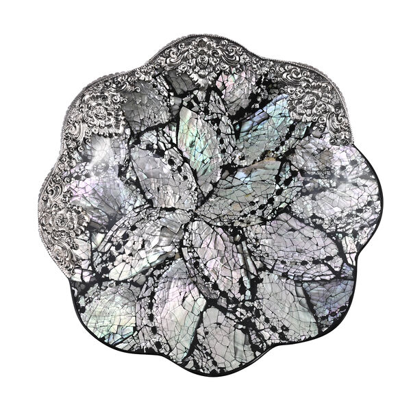 D'Joy Royal Bali- Abalone Muschel bl&uuml;tenf&ouml;rmige Dekoschale, 925 Silber, 23x11x6cm image number 3