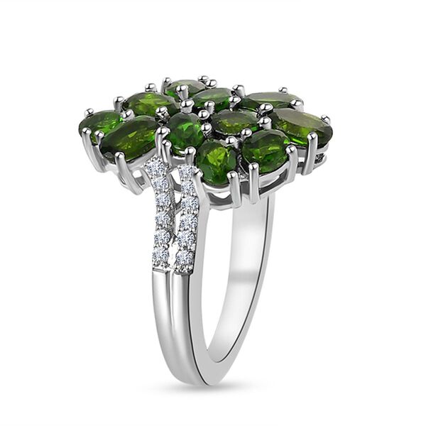 Nat&uuml;rlicher Chromdiopsid-Ring, 925 Silber platiniert  ca. 2,49 ct image number 5