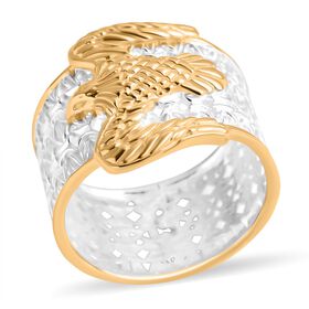 D'Joy 925 Silber Zweifarbige BeschichtungRing (Größe 18.00) ca. 6,35g