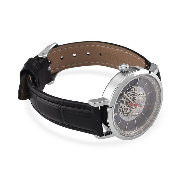 William Hunt - Moissanit Uhr, Swiss Ronda Uhrwerk, Reiner Edelstahl, Schwarz, ca. 0.20 ct image number 5