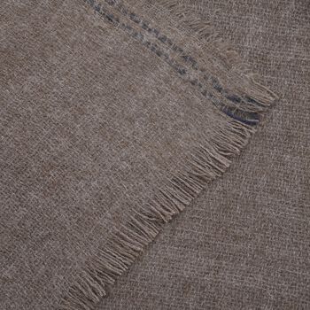 Gewebter Schal mit Fransen, Dunkelgrau