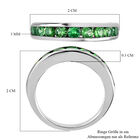 Tsavorite Granat Half Eternity Band Ring 925 Silber Platin-Überzug image number 5