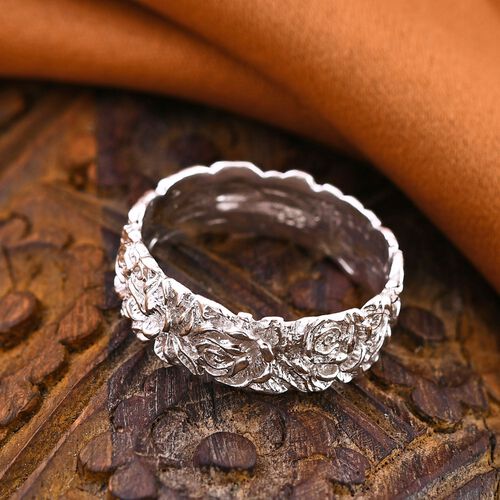 Royal Bali Kollektion - Silber Bandring image number 1