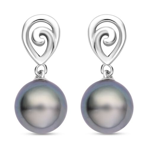 Tahiti-Perlen Solitär-Ohrhänger, 925 Silber rhodiniert,17,90 ct. image number 0