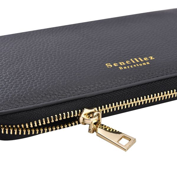 Sencillez Dokumenten Etui aus Echtleder, schwarz image number 7